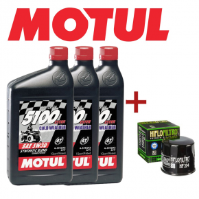 Ensemble de changement d huile Motul 5W30 hiver