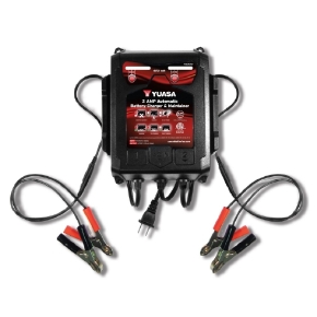 Yuasa Chargeur et conditionneur de 2 batteries automatique