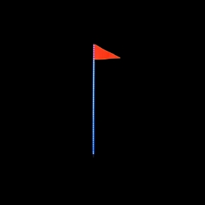 QuakeLed Lumière Whip avec drapeau